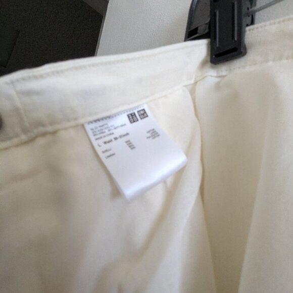 BNWT UNIQLO White Cotton Linen Blend Skirt - Picture 4 of 4